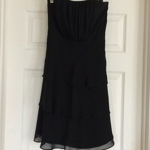 Black strapless dress